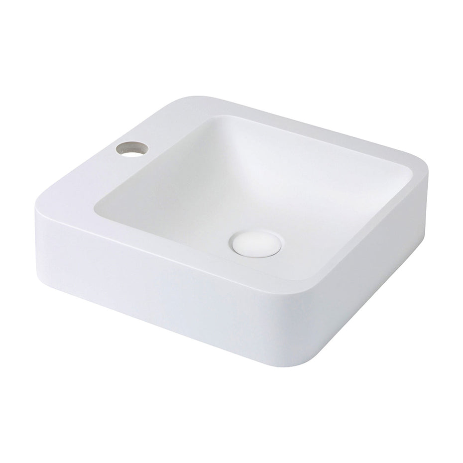 Rondo 400 Cast Stone Above Counter Basin 1 Tap Hole