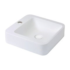 Rondo 400 Cast Stone Above Counter Basin 1 Tap Hole