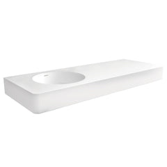 Encanto 1200 Cast Stone Wall Basin, Left-Hand Bowl, No Tap Hole