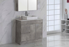 LOLA 1200mm Concrete Colour Freestanding Bathroom Vanity