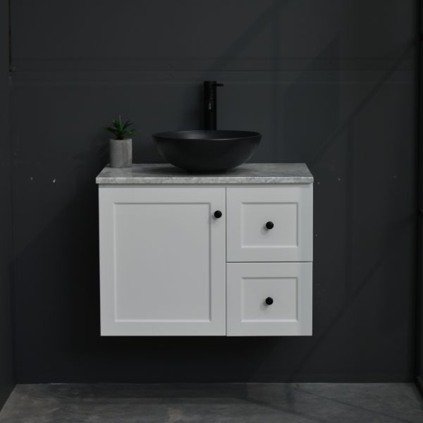 George Wall Hung 750mm Hampton Shaker Style Bathroom Vanity