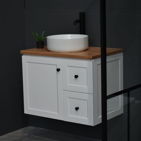 George Wall Hung 750mm Hampton Shaker Style Bathroom Vanity