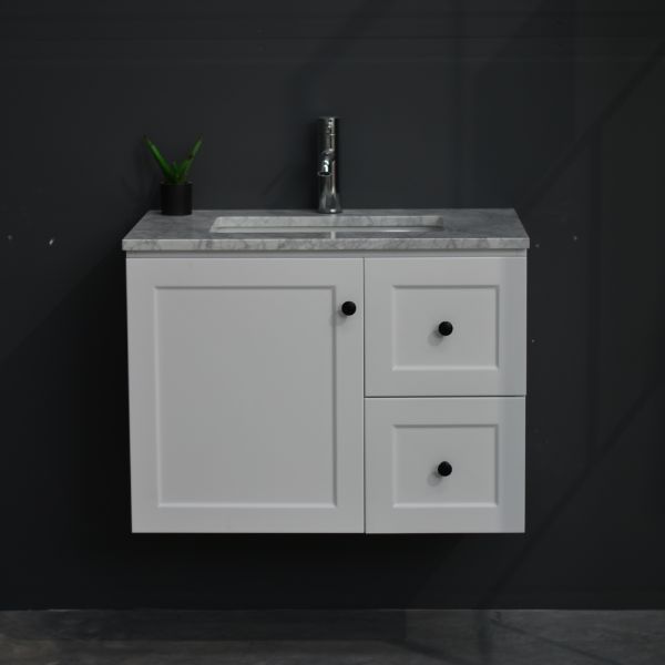 George Wall Hung 750mm Hampton Shaker Style Bathroom Vanity