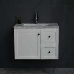 George Wall Hung 750mm Hampton Shaker Style Bathroom Vanity