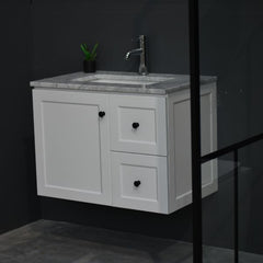 George Wall Hung 750mm Hampton Shaker Style Bathroom Vanity