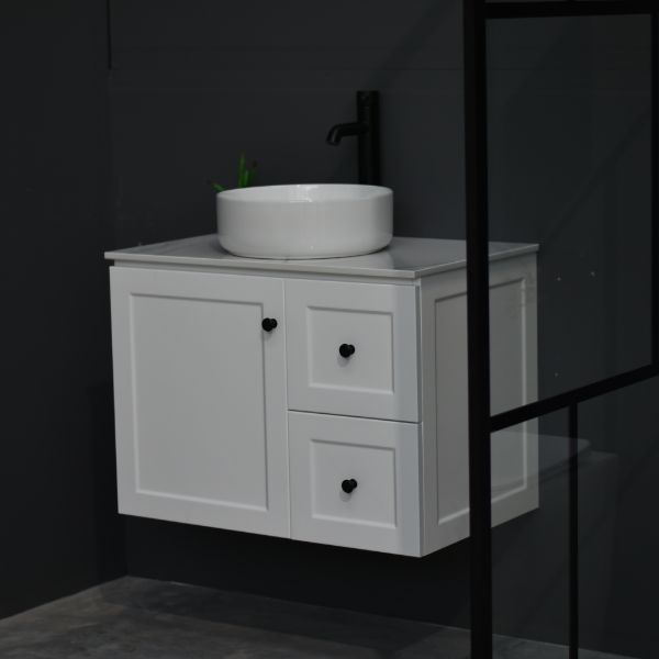 George Wall Hung 750mm Hampton Shaker Style Bathroom Vanity
