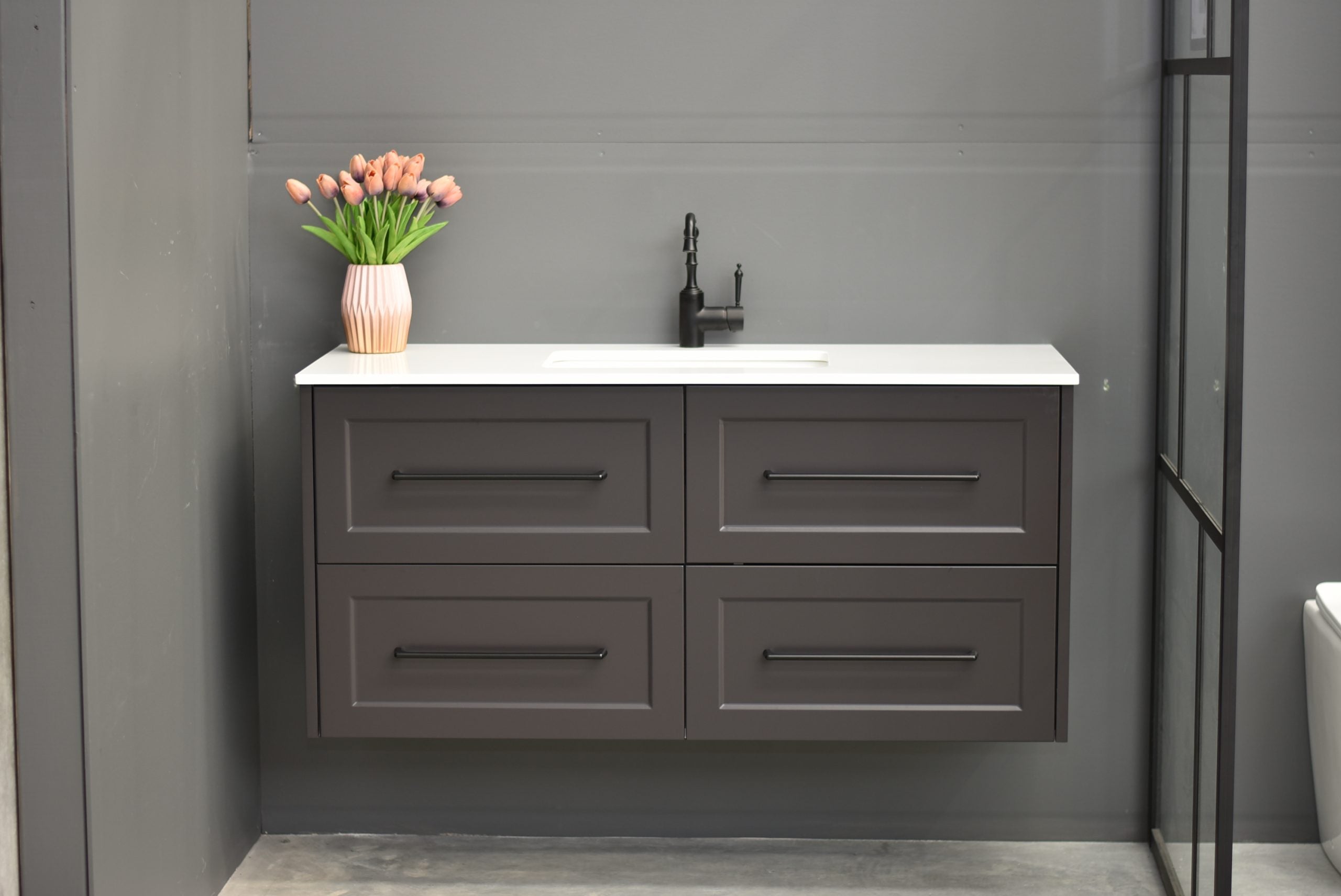 Lily Wall Hung Bathroom Vanity in ANY COLOUR - ALL SIZES