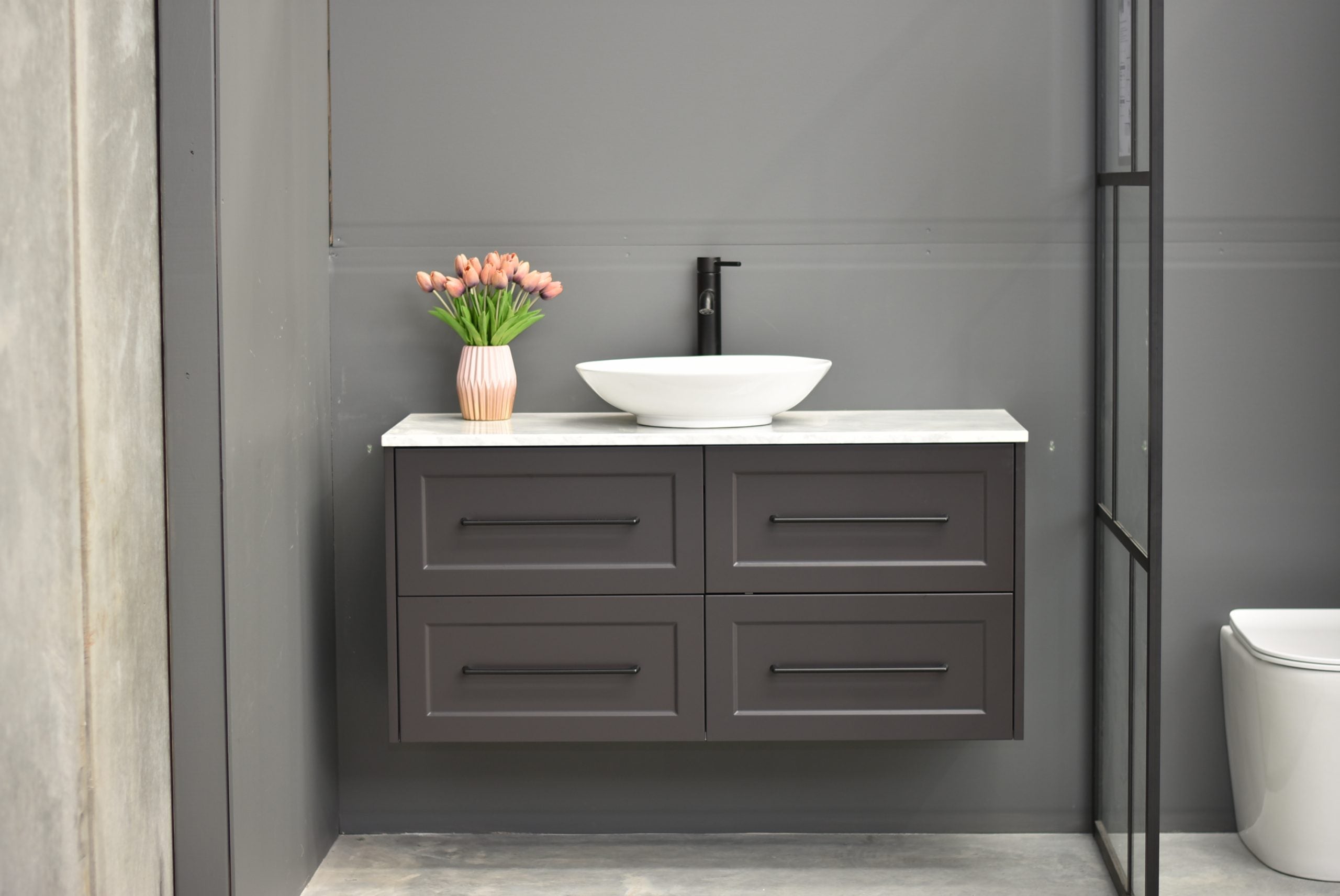 Lily Wall Hung Bathroom Vanity in ANY COLOUR - ALL SIZES