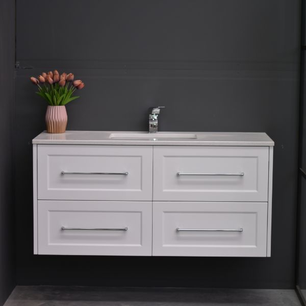 Lily Wall Hung 1200mm Hampton Shaker Style Bathroom Vanity