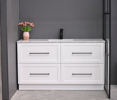 Lily 1500mm Hampton Shaker Style Freestanding Single Basin Bathroom Vanity