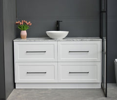 Lily 1500mm Hampton Shaker Style Freestanding Single Basin Bathroom Vanity