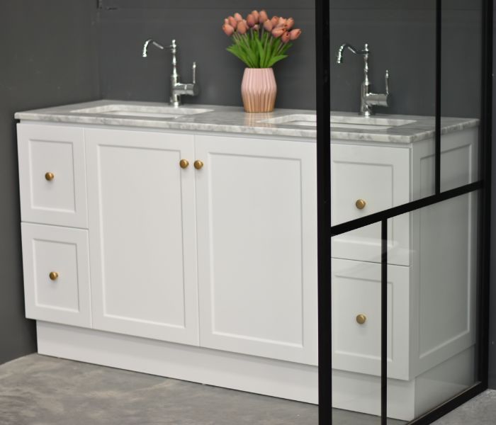 George 1500mm Hampton Shaker Style Freestanding Bathroom Vanity (Single or Double Basin)