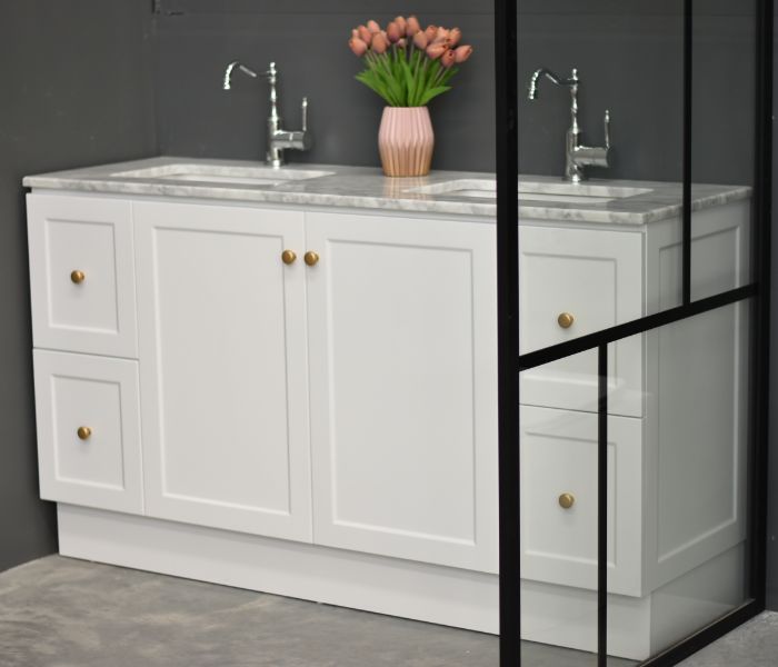 George 1800mm Hampton Shaker Style Freestanding Bathroom Vanity (Single or Double Basin) - Made to order