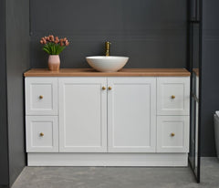 George 1800mm Hampton Shaker Style Freestanding Bathroom Vanity (Single or Double Basin) - Made to order