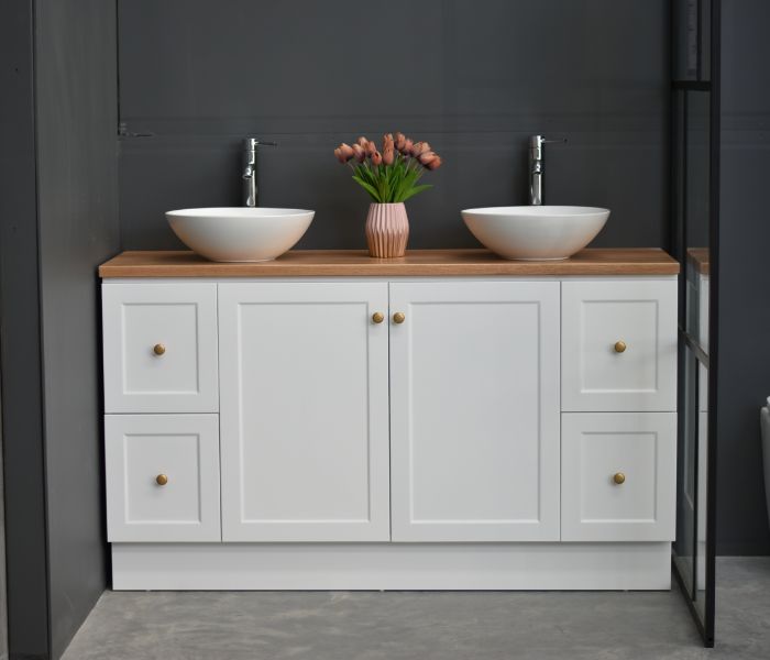 George 1800mm Hampton Shaker Style Freestanding Bathroom Vanity (Single or Double Basin) - Made to order