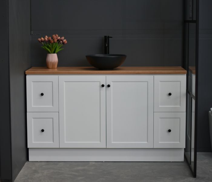 George 1800mm Hampton Shaker Style Freestanding Bathroom Vanity (Single or Double Basin) - Made to order