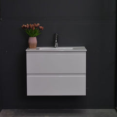 Slim X 750mm Narrow Bathroom Vanity Wall Hung