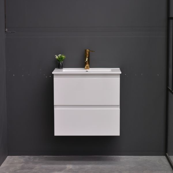 Slim X 600mm Narrow Bathroom Vanity Wall Hung