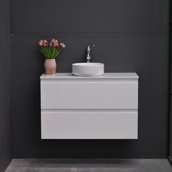 Slim X 900mm Narrow Bathroom Vanity Wall Hung