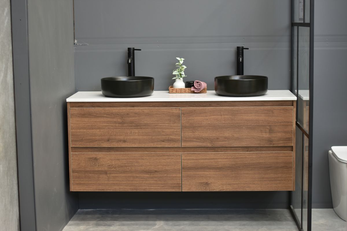 MEL WALL HUNG 1500mm timber Look Vanity (FREE DELIVERY UNAVAILABLE ON CLEARANCE ITEMS)