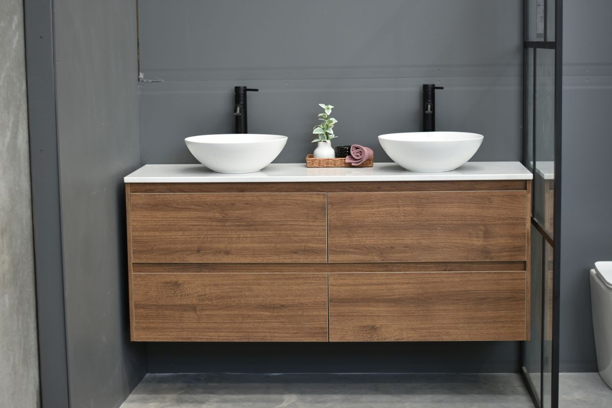 MEL WALL HUNG 1500mm timber Look Vanity (FREE DELIVERY UNAVAILABLE ON CLEARANCE ITEMS)