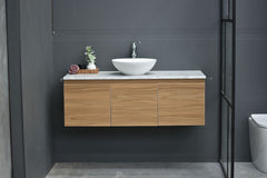 MALOO  SALE- 1200mm Timber Look Wall Hung Bathroom Vanity- (FREE DELIVERY UNAVAILABLE ON CLEARANCE ITEMS)