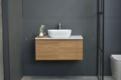 MALOO Sale 900mm Timber Look Wall Hung Bathroom Vanity (FREE DELIVERY UNAVAILABLE ON CLEARANCE ITEMS)