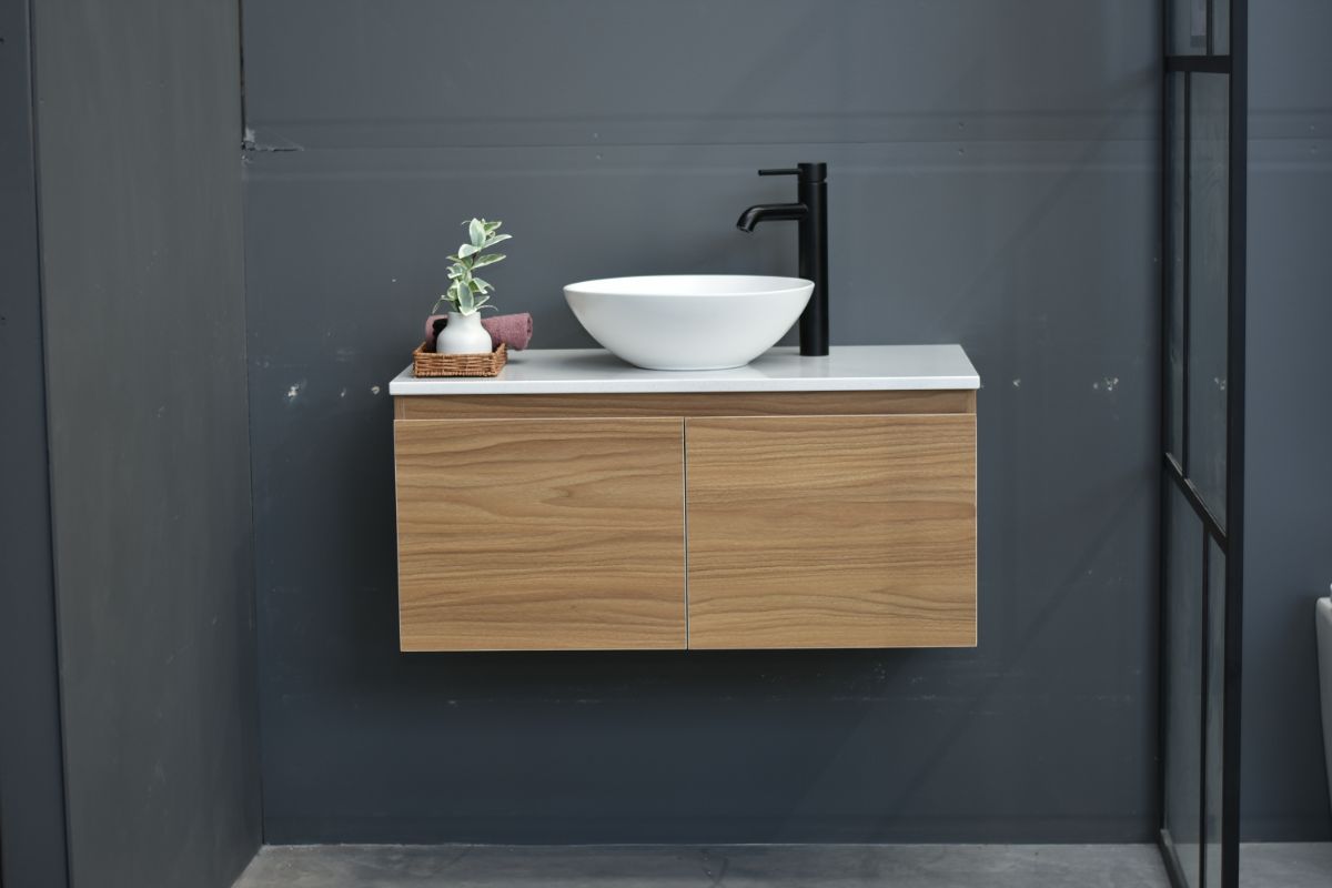 MALOO 900mm Timber Look Wall Hung Bathroom Vanity