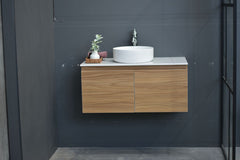 MALOO Sale 900mm Timber Look Wall Hung Bathroom Vanity (FREE DELIVERY UNAVAILABLE ON CLEARANCE ITEMS)