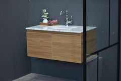 MALOO Sale 900mm Timber Look Wall Hung Bathroom Vanity (FREE DELIVERY UNAVAILABLE ON CLEARANCE ITEMS)