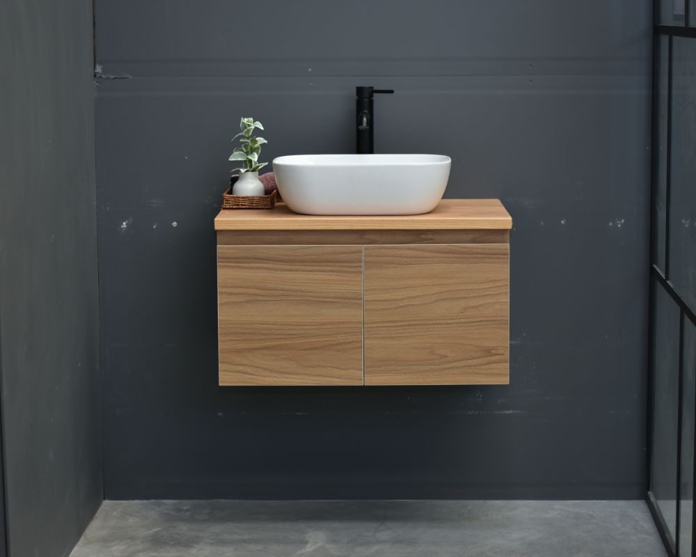 MALOO 750mm Timber Look Wall Hung Bathroom Vanity