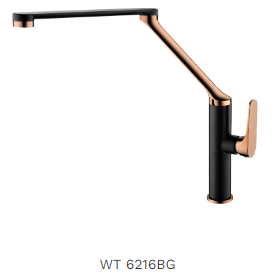 EXON 7 Sink Mixer in Rose Gold/Black