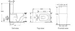 ECT - EXON wall faced tornado flush toilet suite