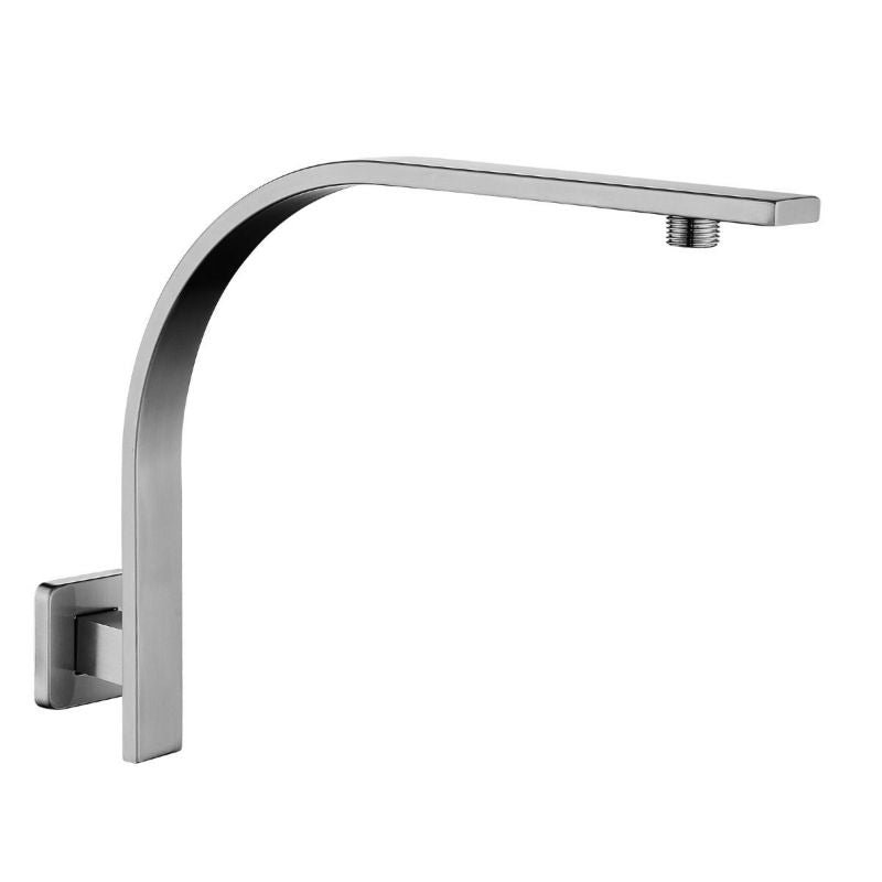 Esperia Brushed Nickel Gooseneck Wall Mounted Shower Arm - se29.05