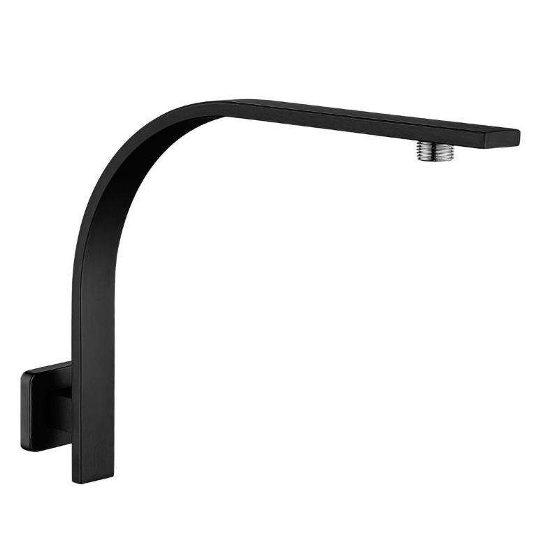 Esperia Matte Black Gooseneck Wall Mounted Shower Arm - se29.02