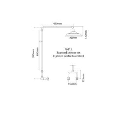 Classic Vintage Style - Federation-Exposed-Shower-Set-F9313