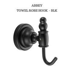 Black Towel Hook - Abbey Black