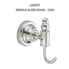Hamptons Style Classic Robe Hook - ABBEY Chrome