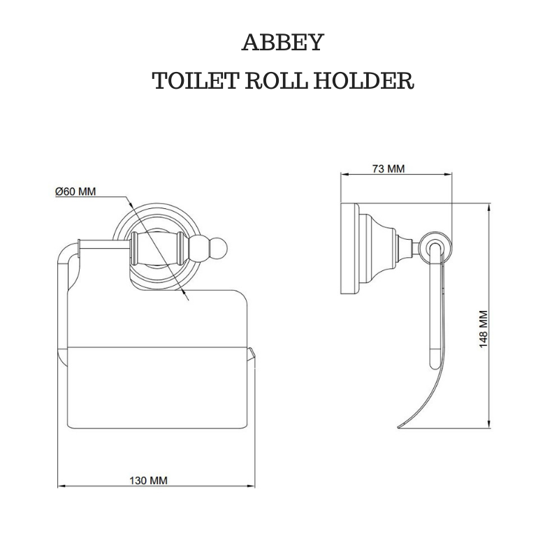 TOILET PAPER ROLL HOLDER - ABBEY CHROME