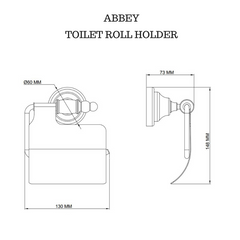 TOILET PAPER ROLL HOLDER - ABBEY BLACK