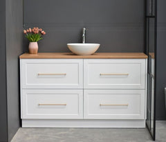 Lily 1500mm Hampton Shaker Style Freestanding Single Basin Bathroom Vanity