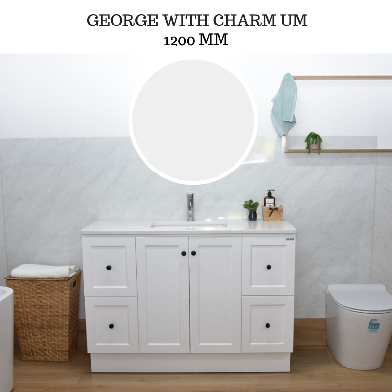 Buy George 1200mm Hampton Shaker Style Freestanding Bathroom Vanity ...