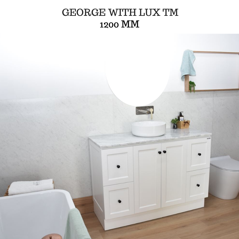 George 1200mm Hampton Shaker Style Freestanding Bathroom Vanity