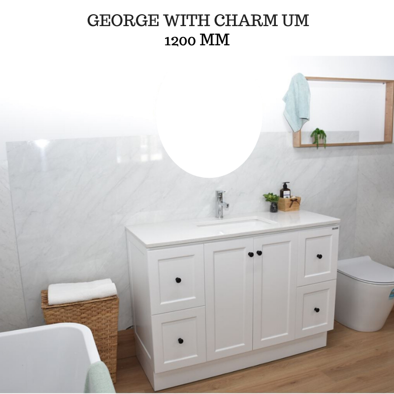 Buy 1200mm Hampton Shaker Style Freestanding Bathroom Vanity