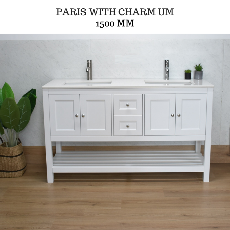 PARIS 1500mm Bathroom Vanity Double Basin