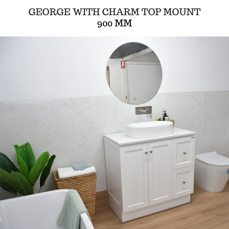 George 900mm Hampton Shaker Style Freestanding Bathroom Vanity
