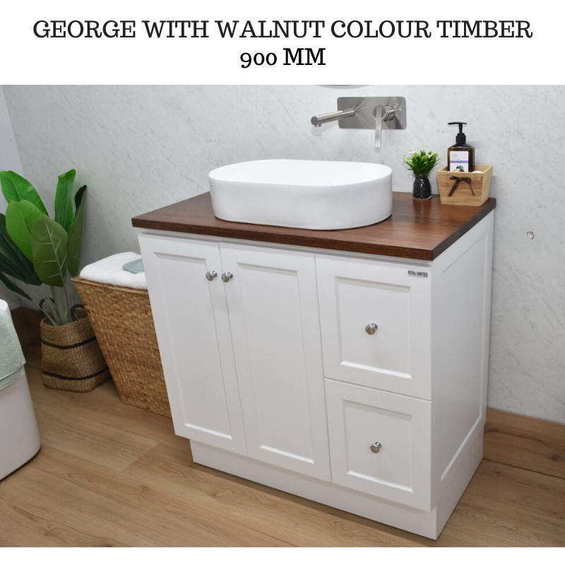 Buy George 900mm Hampton Shaker Style Freestanding Bathroom Vanity ...