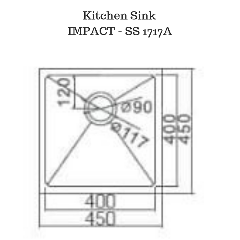 Stainless Steel Kitchen/ Laundry Sink - SS 1717A