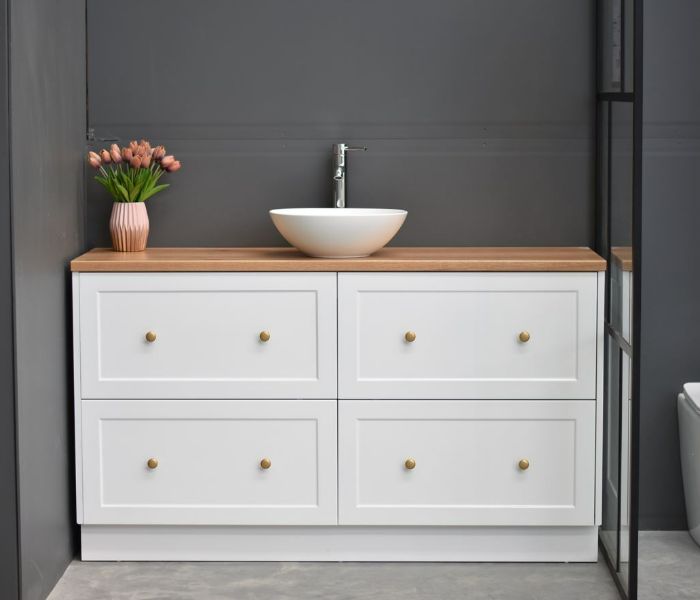 Lily 1500mm Hampton Shaker Style Freestanding Single Basin Bathroom Vanity
