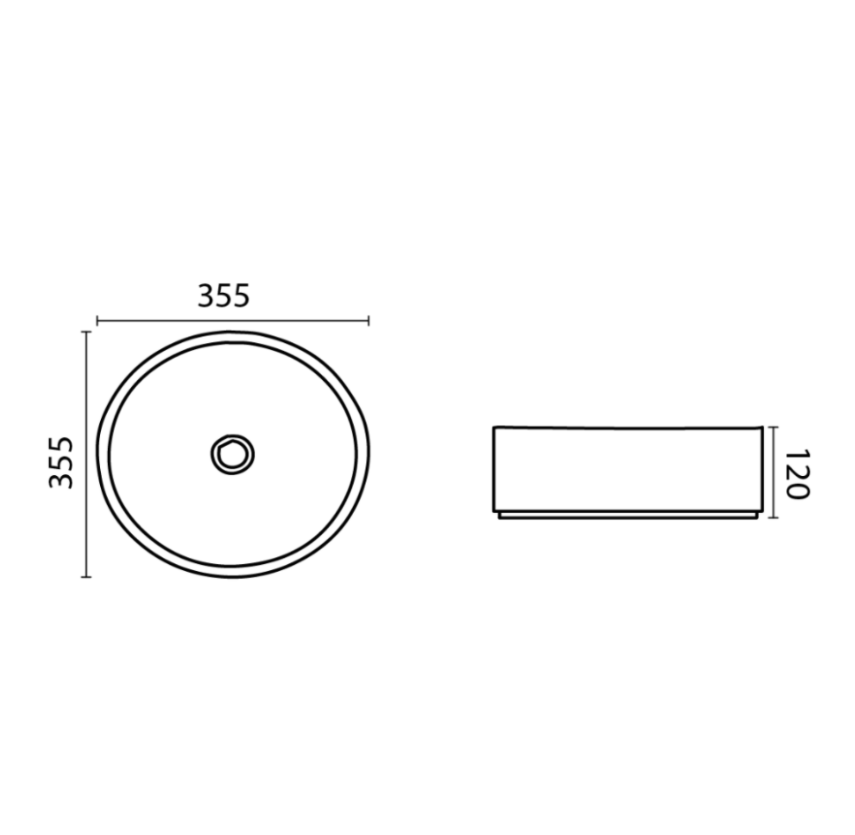 MATTE GREEN/ MINT Above Counter Round Basin 350mm- 32mm waste